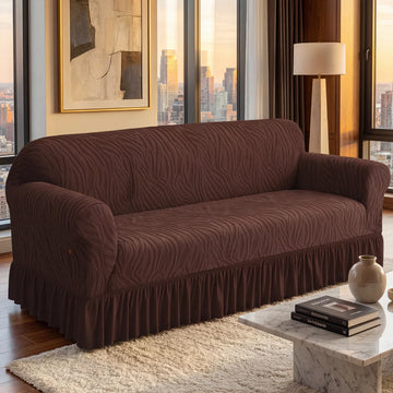 ZEBRA VELVET BROWN SOFACOVER