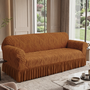 ZEBRA VELVET COPPER SOFA COVER