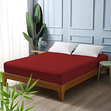 King Waterproof Mattress Cover Mahroon