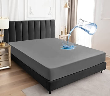King Waterproof Mattress Cover Gray
