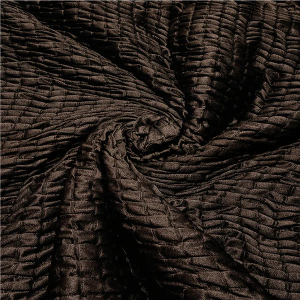 Fitted Style Bubble Stuff Sofa Cover Brown
