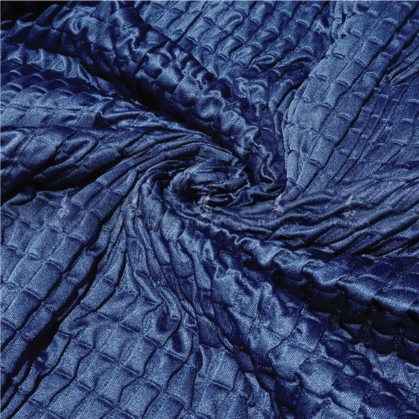 Fitted Style Bubble Stuff Sofa Cover Navy Blue